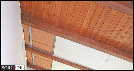 soffitto in legno insonorizzato